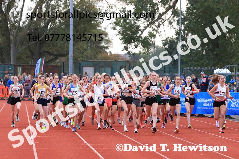 Girls Under-15s, 2024 Northern Mens 6 and Womens 4 and Youngsters Relays, Stanley Park, Blackpool.  Photo: David T. Hewitson/Sports for All Pics